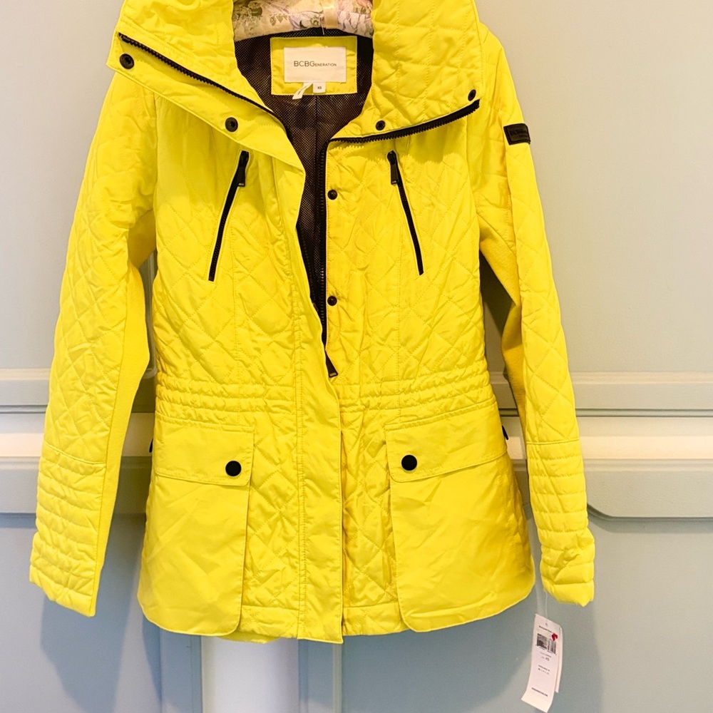 BCBGeneration Bright Yellow Kids Puffer Jacket - Picture 2 of 4
